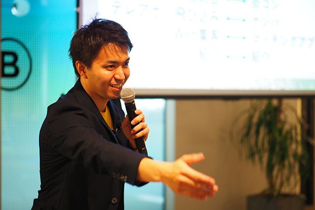 登壇したMarketing-Roboticsの古川陽一さん