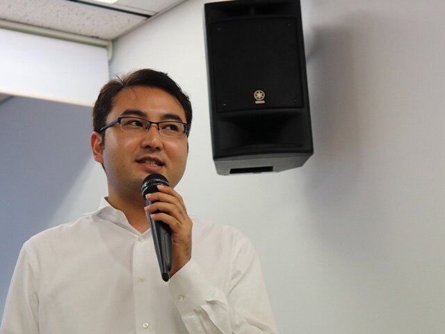 登壇したランサーズ アウトソーシング事業部 マネージャーの大和正幸さん